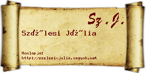 Szélesi Júlia névjegykártya